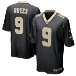 Drew Brees New Orleans Saints Stitched Game Jersey - Black