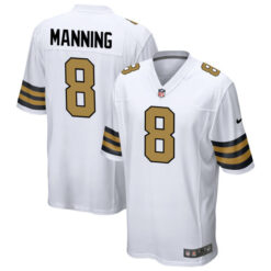 archie manning new orleans saints white game jersey stitched