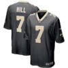 taysom hill new orleans saints black game jersey stitched