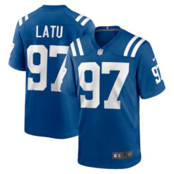 Laiatu Latu Indianapolis Colts Stitched Game Jersey - Royal