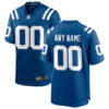 Custom Indianapolis Colts Stitched Game Jersey - Royal