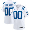 Custom Indianapolis Colts Stitched Game Jersey - White