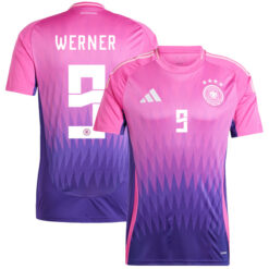 Alternative view of Timo Werner 9 Germany 2024/25 Away Jersey