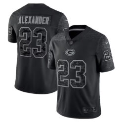 Jaire Alexander Green Bay Packers Black RFLCTV Limited Jersey