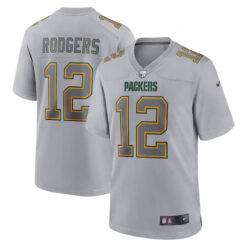 Aaron Rodgers Green Bay Packers Stitched Game Jersey - Gray