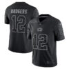 Aaron Rodgers Green Bay Packers Black RFLCTV Limited Jersey
