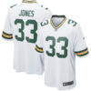 Aaron Jones Green Bay Packers Game Jersey - White