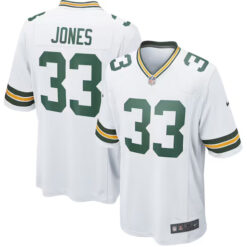 Aaron Jones Green Bay Packers Game Jersey - White