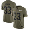 Aaron Jones Green Bay Packers 2022 Salute To Service Jersey