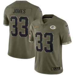 Aaron Jones Green Bay Packers 2022 Salute To Service Jersey