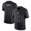 Aaron Jones Green Bay Packers Black RFLCTV Limited Jersey