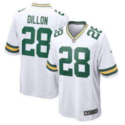 AJ Dillon Green Bay Packers Game Jersey - White