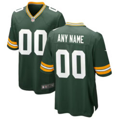 Custom Green Bay Packers Game Stitched Jersey - Green