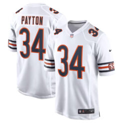 walter payton chicago bears white game jersey all stitched