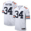 walter payton chicago bears white classic jersey all stitched