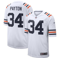 walter payton chicago bears white classic jersey all stitched
