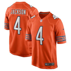 eddie jackson chicago bears orange all stitched jersey