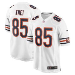 cole kmet chicago bears white stitched jersey