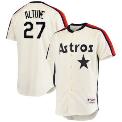 jose altuve houston astros oilers cream cooperstown jersey all stitched
