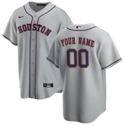 custom personalized houston astros gray jersey all stitched