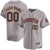 custom personalized houston astros gray limited jersey all stitched