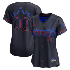 Alternative view of Custom Toronto Blue Jays 2024 City Connect Limited Jersey