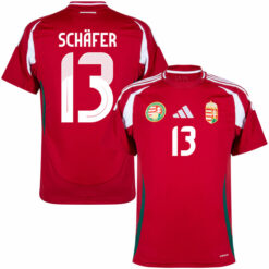 Alternative view of Schafer 13 Hungary 2024/25 Home Jersey