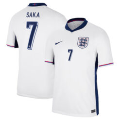 Alternative view of Bukayo Saka 7 England 2024/25 Home Jersey