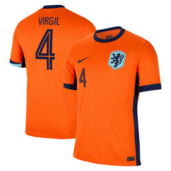 Alternative view of Virgil van Dijk 4 Netherlands 2024/25 Home Jersey