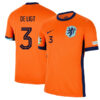 Matthijs De Ligt 3 Netherlands 2024/25 Home Jersey