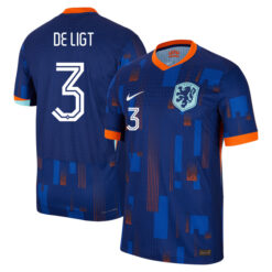 Alternative view of Matthijs De Ligt 3 Netherlands 2024/25 Away Jersey