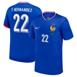 Alternative view of Theo Hernandez 22 France 2024/25 Home Jersey