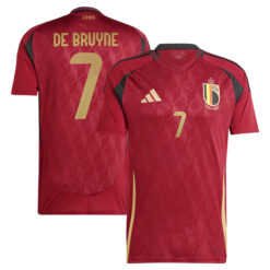 Alternative view of De Bruyne 7 Belgium 2024/25 Home Jersey