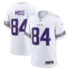 randy moss minnesota vikings white winter warrior jersey stitched