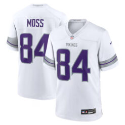 randy moss minnesota vikings white winter warrior jersey stitched