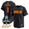 christian moore tennessee volunteers college baseball world series black jersey