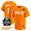 christian moore tennessee volunteers college baseball world series orange jersey