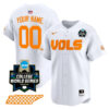 custom personalized tennessee volunteers college baseball world series white jersey