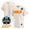 tennessee volunteers college baseball world series cream jersey