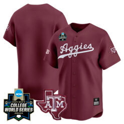 Texas A&M College Baseball World Series Jersey - Maroon