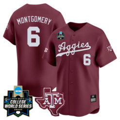 Braden Montgomery Texas A&M College Baseball World Series Jersey - Maroon