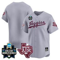 Texas A&M College Baseball World Series Jersey - Gray