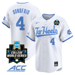 Anthony Donofrio North Carolina College Baseball World Series Jersey - White