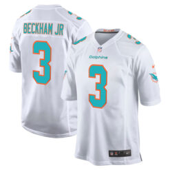 Odell Beckham Jr 3 Miami Dolphins White Stitched Jersey
