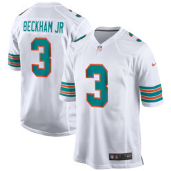 Odell Beckham Jr 3 Miami Dolphins Alternate White Stitched Jersey