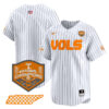 tennessee volunteers college world series champions jersey in white pinstripe