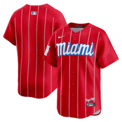 Miami Marlins Blank Red City Connect Limited Jersey - All Stitched