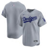 Los Angeles Dodgers Grey Road Limited Jersey - All Stitched