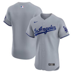 Los Angeles Dodgers Grey Away Elite Jersey - All Stitched