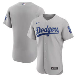 Los Angeles Dodgers Grey Road Elite Jersey - All Stitched